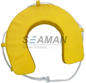 Κίτρινο/άσπρο δαχτυλίδι διάσωσης γιοτ βαρκών αναψυχής PVC πεταλοειδές Lifebuoy