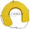 Κίτρινο/άσπρο δαχτυλίδι διάσωσης γιοτ βαρκών αναψυχής PVC πεταλοειδές Lifebuoy